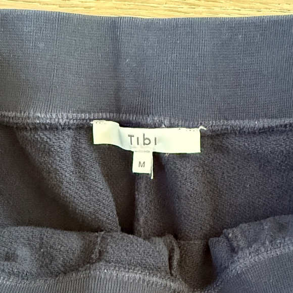 Tibi Sculpted Sweatshirt & Calder Sweatpants Set Navy Blue Sz Med - Picture 3 of 6